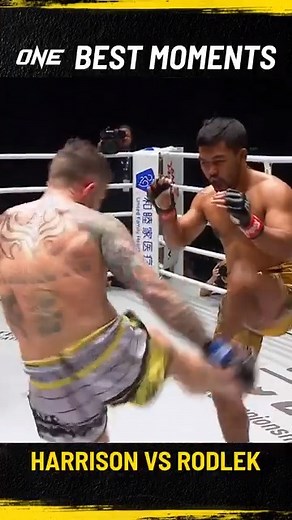 INSANE strikes from the CRAZY Muay Thai fight between Rodlek and Liam Harrison! | ONE Championship