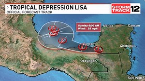 Here's the latest forecasted track of Lisa. Stay updated by clicking...