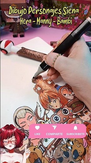 🤎 Dibujo personajes Tonos Siena #manny #hera #bambi #laeradehielo #destripandolahistoria #sketch