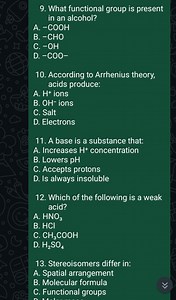 What functional group is present in an alcohol?A. -COOHB. -CH... | Filo