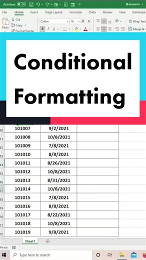 Excel Conditional Formatting for Tracking Days Left and Overdue Tasks