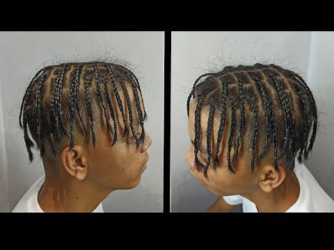 Men's Box Braids | Straight Hair |