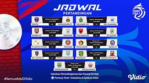 Jadwal Lengkap dan Live Streaming BRI Liga 1 2021/2022 Seri Ketiga di Vidio Pekan Ini