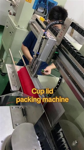 Cup lid packing machine #foryou #packingmachine #flowpackingmachine #cuplidpackingmachine #horizontalpackingmachine