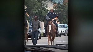 14K views · 387 reactions | ARREST BACKLASH: The family of a Texas man, seen handcuffed and bound with a rope, while being lead down the street by white police officers on horseback, is now threatening a lawsuit if police do not release body camera footage of his arrest. David Muir reports. https://abcn.ws/31ASrUM | ABC World News Tonight with David Muir | Facebook
