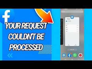 How To Fix Your Request Couldn't Be Processed On Facebook App