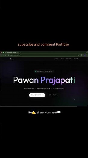 How to Make a Portfolio Website | Beginner to Pro 💥 #porfolio #website #tech #programming #explore