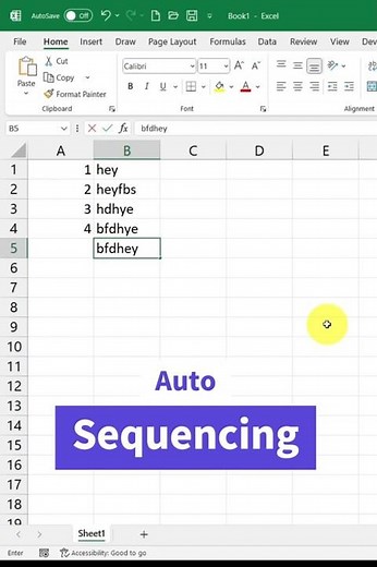 Auto Numbering in Excel Like Magic! 😱 | Excel Auto Sequence Formula 💡 #shorts #ExcelAutomation
