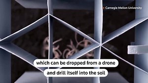 Researchers at Carnegie Mellon University have developed a seed that can be dropped from a drone and then will drill itself into the soil. | Reuters