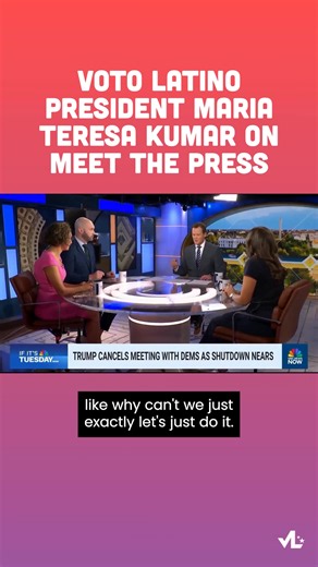 Voto Latino President and Co-Founder Maria Teresa Kumar sits down with Meet the Press to discuss the looming Republican government shutdown. | Voto Latino