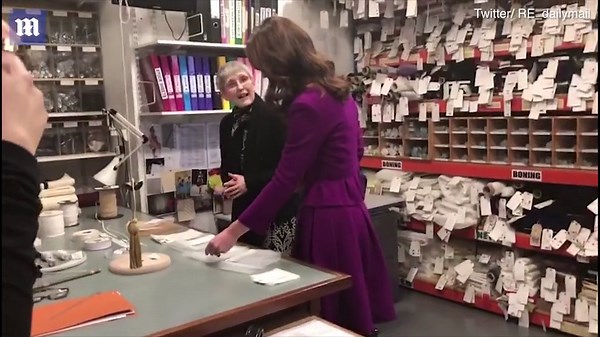 Kate gets a lesson in making a tutu during Royal Opera House visit