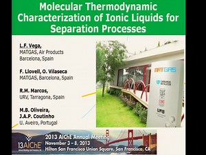 Molecular Thermodynamic Characterization of Ionic Liquids for Separation Processes