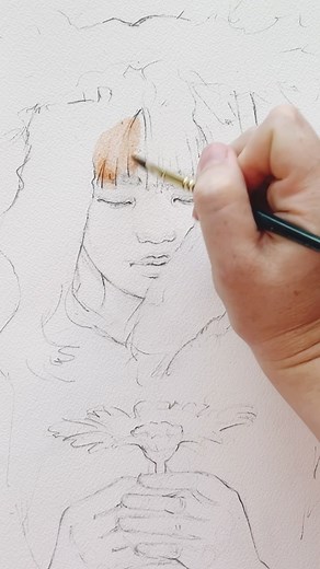 Starting a new piece - this one is my personal favorite. 🌙 #aquarell #watercolor_art #aquarellepainting #watercolourart #aquarelleart #watercolordaily #akvarell #watercolor_portrait #aquarelleportrait #watercolorportraits #watercolourportrait #watercolorportrait #dailypainting #paintingprocess #watercolourdaily #watercolor_guild #modernwatercolor #instawatercolor #everydaywatercolor #watercolorstudy #watercolourpaintings | Jane-beata