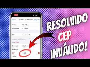 RESOLVIDO CEP INVÁLIDO NO IPHONE