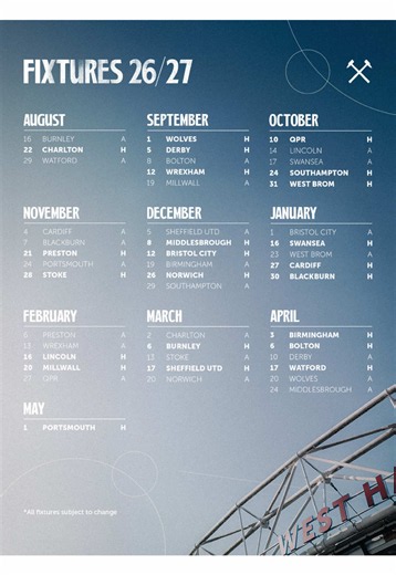 Locked in for the new season 🔐 #WestHam #fixtures | West Ham United