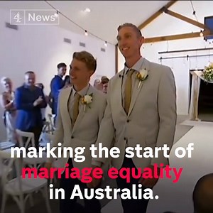 319K views · 4K reactions | As January 9th marks the first day gay people can marry in Australia, couples all over the country exchange vows at midnight. | Channel 4 News | Facebook