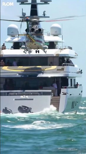 Helicopter Landing on a Moving Superyacht 🚁 #yacht