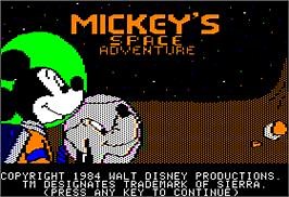 Mickey's Space Adventure - Commodore 64 - Games Database