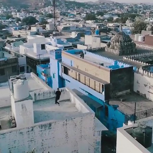 Parkour vs Monkeys 🐒 full video - link in our story. Watch these monkeys bomb it across the blue city rooftops in our 3rd India ep 🇮🇳 subscribe !!!more to come. #storror #parkour #storrorarmy #dji #pov #gopro #roofculture #india | Storror