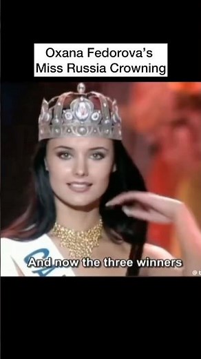 Crowning moment of Oxana Fedorova as Miss Russia 2001.