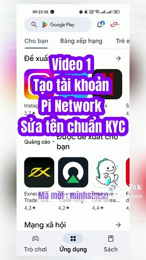Hướng dẫn tạo tài khoản Pi Network và cách sửa tên chuẩn KYC