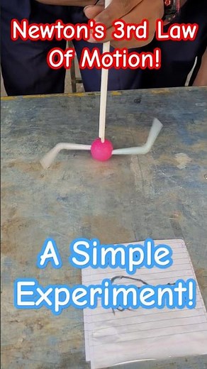A Simple Experiment to experience Newton's 3rd law of Motion #planmystudy