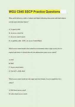 Wgu C845 Sscp Practice Questions 2024 2025 Ace Your Exam On The First Attempt