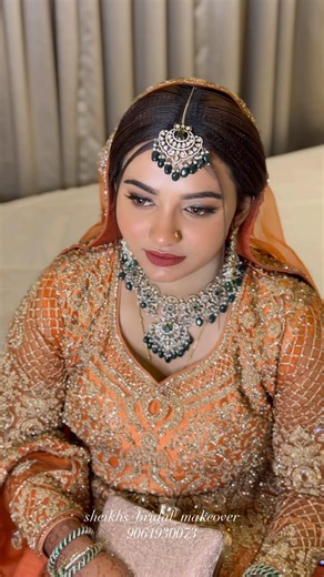 Muslim bridal hairstyle insta:sheikhs_bridal_makeover ☎️:9061930073 #wedding #bridalmakeup #hijabi