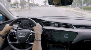 Audi demonstrates how C-V2X technology could help reduce cyclist injuries and fatalities. With this technology, the display in the cockpit of an Audi vehicle can inform drivers when they need to become aware of a particular situation. See more: https://audi.us/3yF5aIY . . . . #Audi #CyclistSafety #technology | Audi Sarasota