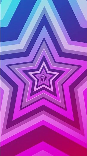 Vibrant Colorful Repeating Star Pattern Abstract Tunnel Background VJ Loops #visual #vjloops
