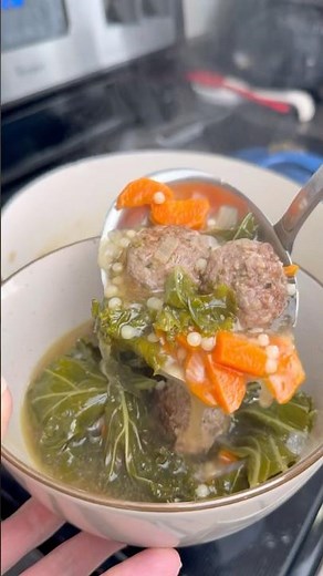 Italian Wedding Soup Recipe | Easy Cozy Meatball Soup with Acini di Pepe