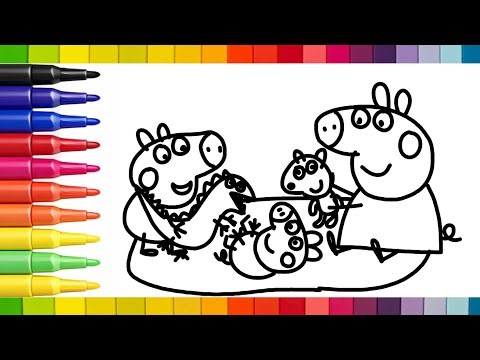 Draw and Colour Peppa Pig Toy 🐷🧸 | Easy Step by Step Art Tutorial | Drawing For Kids