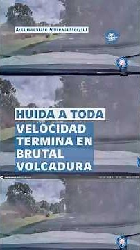 Policía de Arkansas difunde impactante persecución que acabó en volcadura #shorts