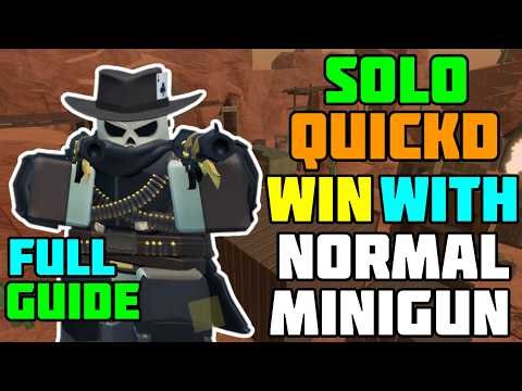 Solo QuickDraw Triumph With Normal Minigunner + Full Guide | TDS Tower Defense Simulator