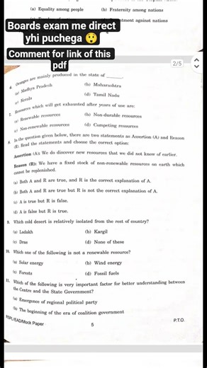 Board me 90% Yahi Aayega 😱 | SST Class 10 Guaranteed Practice Paper #cbse #viral #ytshorts