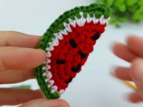 This Crochet Watermelon Is Too Cute to Eat! 🍉 Easy & Fun DIY Pattern
