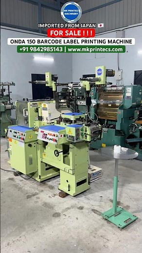 ONDA 150 HIGH SPEED BARCODE STICKER LABEL PRINTING MACHINE - FOR SALE | MK PRINTECS MACHINERY
