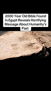 648K views · 8.4K reactions | 2000 Year Old Bible Found In Egypt Reveals Horrifying Message About Humanity's Past #news #bible #humanity #History | Haji Mangoen | Facebook