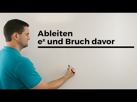 Ableitung Exponentialfunktion, e^x und Bruch davor, Produkt-/Quotientenregel | Mathe by Daniel Jung