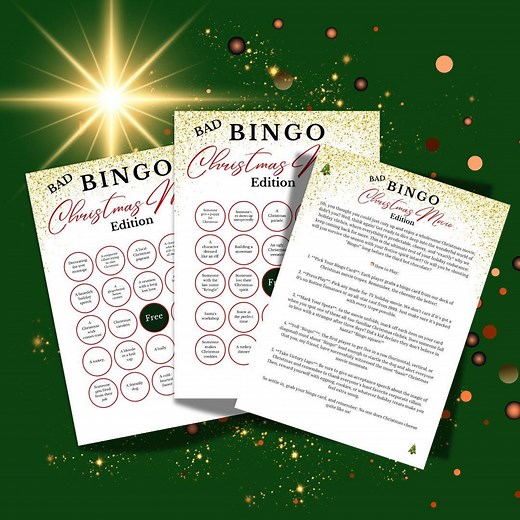 Bad Bingo: Christmas Movie Edition - the Cheesy Holiday Game You Didn’t Know You Needed - Etsy