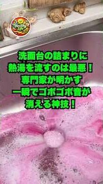 洗面台の水が流れなくてゴボゴボ音がしてない？配管のプロが教える「化学反応を利用して数万円の修理代を浮かす」衝撃の裏技！ #料理の裏技 #おすすめ #裏技 #生活の知恵 #暮らしの知恵