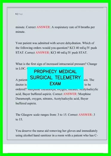 PROPHECY MEDICAL SURGICAL TELEMETRY EXAM video