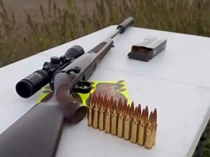 CZ600狙击步枪(带消音器)实弹射击测试