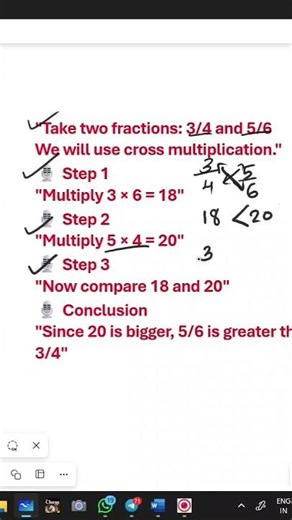 Comparing fraction #learnmath