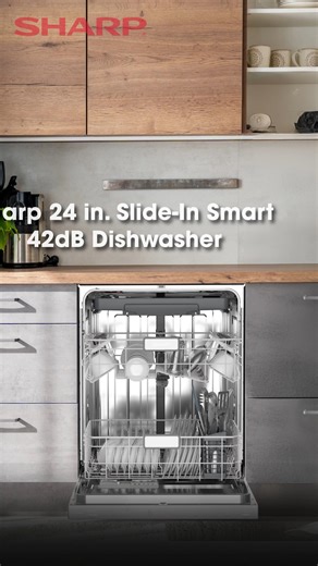 Clean smarter with the SHARP Smart Dishwasher. ⭐ With bright LED lighting, powerful wash cycles, and Alexa voice controls, clean up has never been this easy! #kitchengadgets #sharphomeusa #kitcheninnovation #smartkitchen #simplybetterliving | Sharp Home USA | Facebook