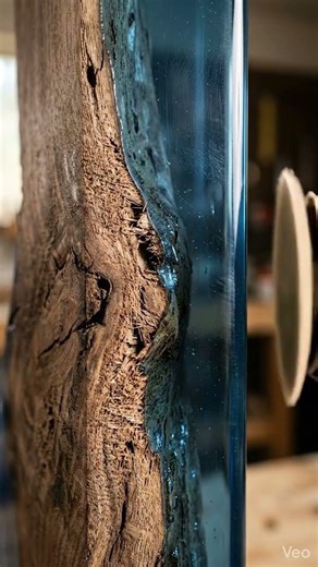 Scrap Wood to Luxury Lamp ✨ Satisfying Resin Build #actionstory #ai_video #aistory