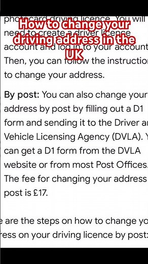 How to change your driving address in the UK 🇬🇧
