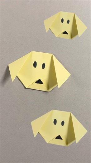 Easy Origami Dog 🐶💖 #art #fyp #shorts #diy #paper #craft #papercraft #feed #dog #animals #viral