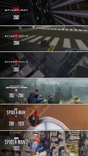 Spider-Man Games Evolution: Highest Building Jumps! 🏙️🔥