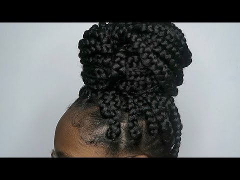 HOW TO DO A BUN WITH BOX BRAIDS